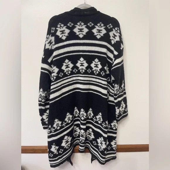 Knox Rose Argyle Style Open Front Cardigan - Picture 6 of 10